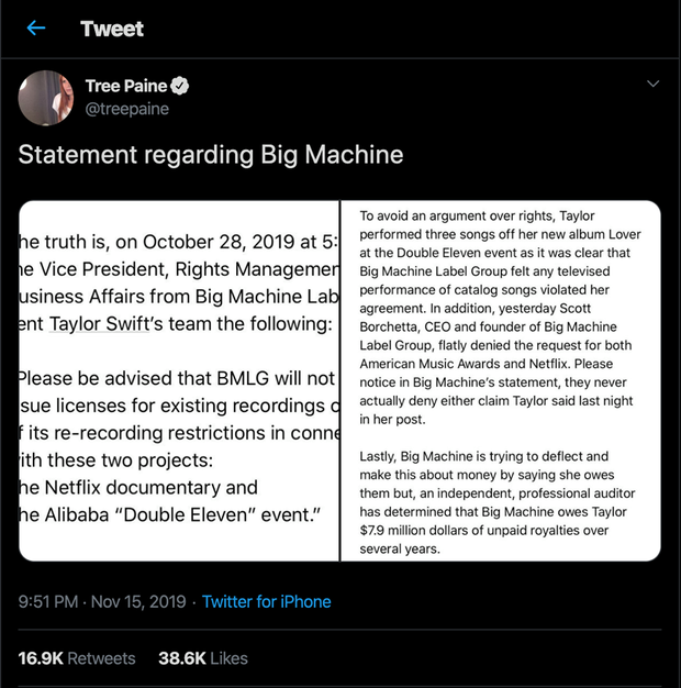 Biến ngày càng căng: Justin Bieber vào cuộc ủng hộ Scooter Braun, team Taylor đăng đàn tố Big Machine nợ tiền bản quyền 7,9 triệu đô! - Ảnh 6.