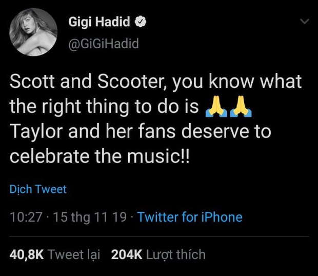 Ngoài Selena Gomez, Gigi Hadid, Halsey, Camila Cabello và hội bạn thân đều lên tiếng ủng hộ Taylor Swift trong cuộc chiến bản quyền với Scooter Braun - Ảnh 5.