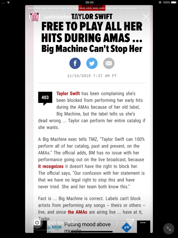 Biến ngày càng căng: Justin Bieber vào cuộc ủng hộ Scooter Braun, team Taylor đăng đàn tố Big Machine nợ tiền bản quyền 7,9 triệu đô! - Ảnh 1.