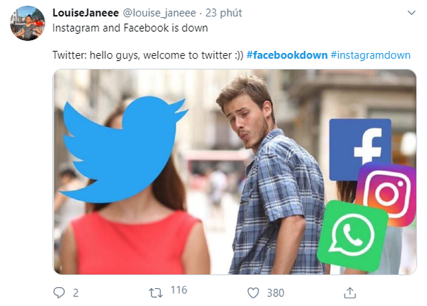 Dân mạng thế giới làm gì khi Facebook sập: Rục rịch chuyển nhà sang Twitter, nhấm nháp ít meme cho đời vui vẻ! - Ảnh 2.