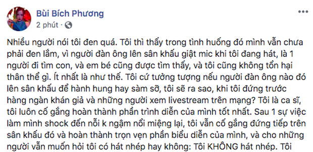 Bích Phương bất ngờ lên tiếng giữa đêm giãi bày sau loạt ồn ào: Tôi tin mình không làm gì sai. Tôi KHÔNG hát nhép - Ảnh 1.