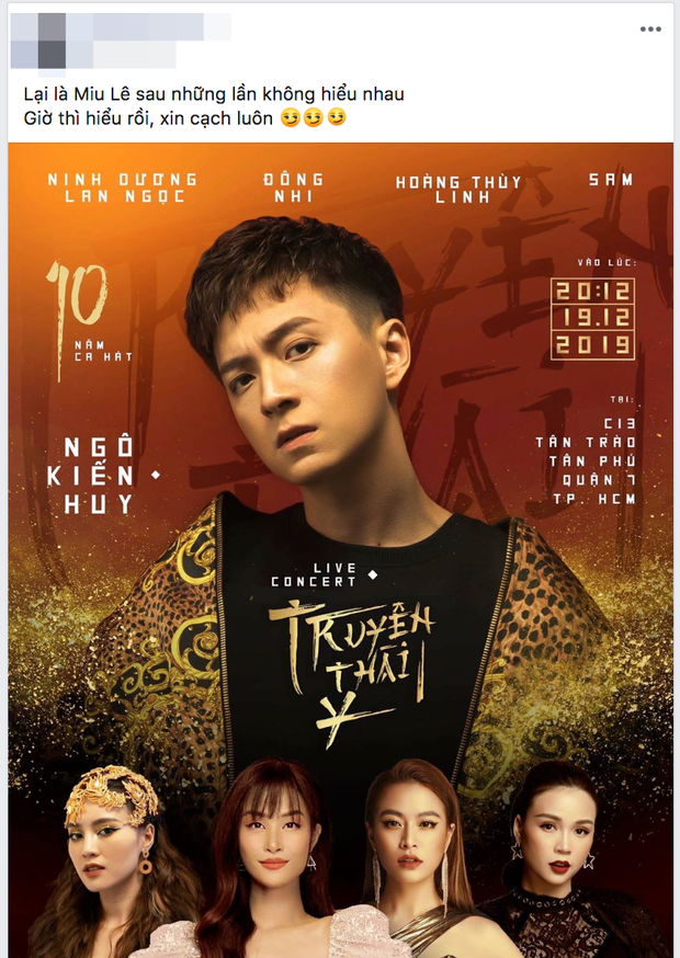 Miu Lê bất ngờ rút lui khỏi special show, quản lý Ngô Kiến Huy lên tiếng hờn mát: Giờ thì hiểu rồi, xin cạch luôn - Ảnh 3. Miu Lê bất ngờ rút lui khỏi special show, quản lý Ngô Kiến Huy lên tiếng hờn mát: Giờ thì hiểu rồi, xin cạch luôn - Ảnh 3.