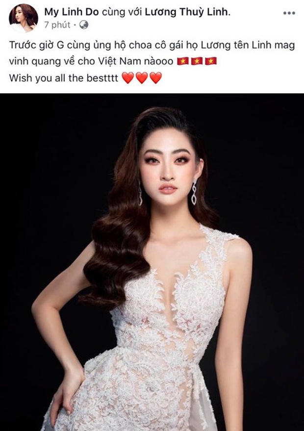 Đỗ Mỹ Linh cổ vũ đại diện Việt Nam trước giờ G chung kết Miss World 2019: Cố lên nhé Lương Thùy Linh! - Ảnh 1.