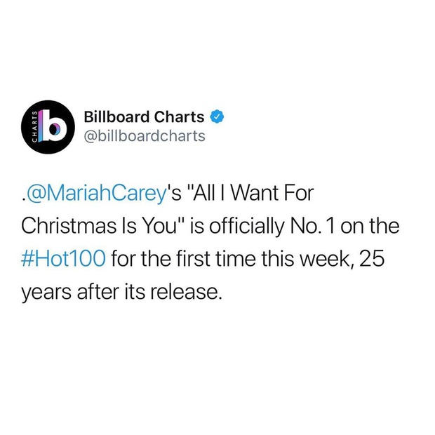 All I Want For Christmas Is You leo lên ngai vàng sau 25 năm, Mariah Carey chính thức lập kỷ lục có no.1 trong 3 thập kỷ liên tiếp - Ảnh 3.