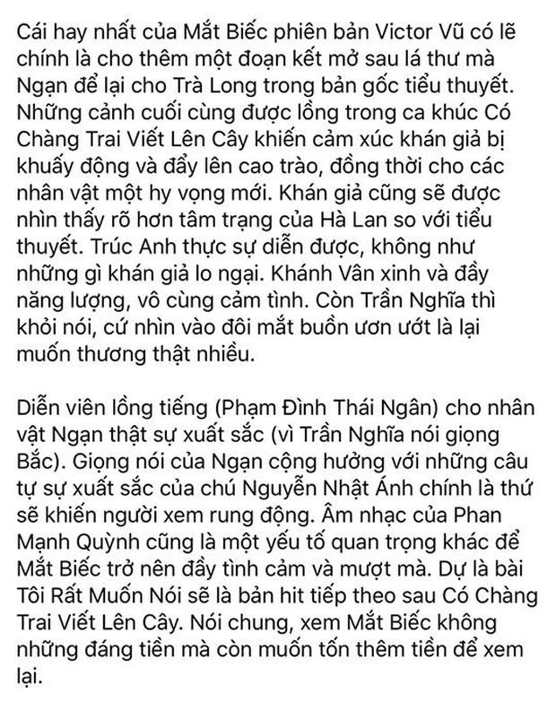 MXH bùng nổ sau suất báo chí Mắt Biếc: Đi xem về khóc sưng mắt, lại bất ngờ với Victor Vũ! - Ảnh 2.