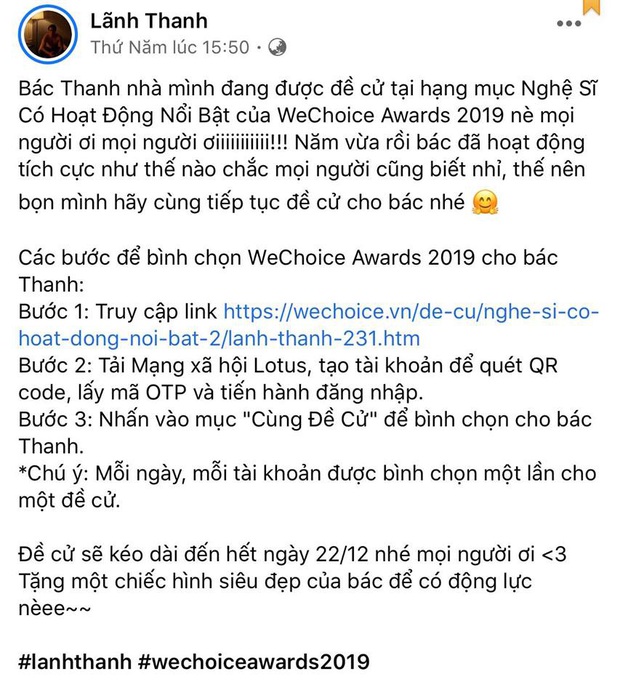 Dàn sao đình đám Vbiz đồng loạt kêu gọi đề cử Wechoice Awards 2019: Cuộc rượt đuổi với nhiều hạng mục danh giá đã nóng hơn bao giờ hết! - Ảnh 9.