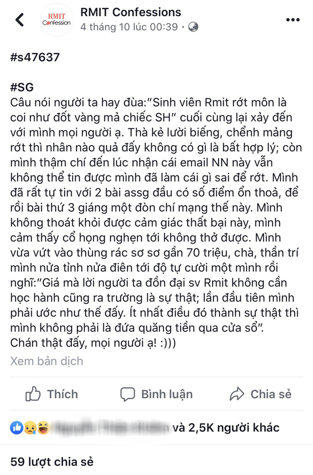 Những trang thú tội đậm chất riêng các trường đại học: NEU Confessions chuyên tổng hợp drama kì quái, sinh viên RMIT toàn mùi khoe tiền - Ảnh 9.