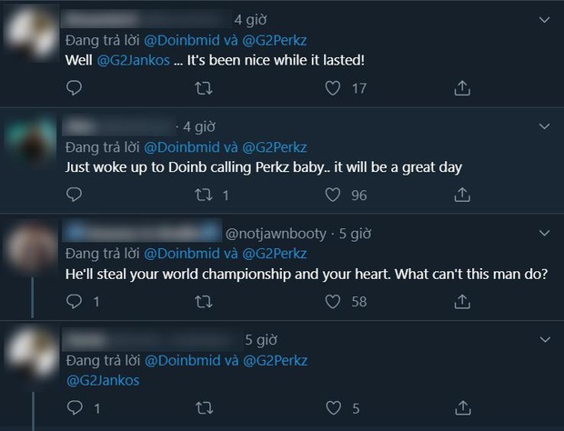 DoinB và Perkz đua nhau thả thính công khai, fan liên tục gọi hồn Jankos trói Perkz lại ngay kẻo mất người - Ảnh 3. DoinB và Perkz đua nhau thả thính công khai, fan liên tục gọi hồn Jankos trói Perkz lại ngay kẻo mất người - Ảnh 3.
