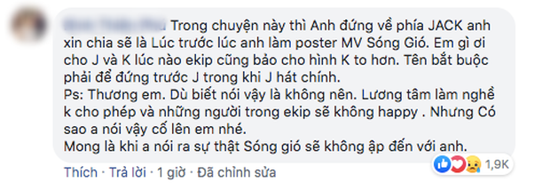 Designer thực hiện poster MV cho Jack và K-ICM bất ngờ tố ekip luôn yêu cầu thiết kế hình ảnh K-ICM lớn hơn, sẵn lòng đứng về phía Jack! - Ảnh 2.