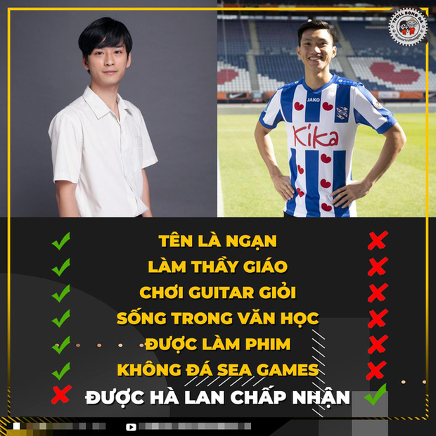 Hài hước ảnh chế: Đoàn Văn Hậu có được thứ mà mãi mãi Ngạn mắt biếc không có được - Ảnh 1.