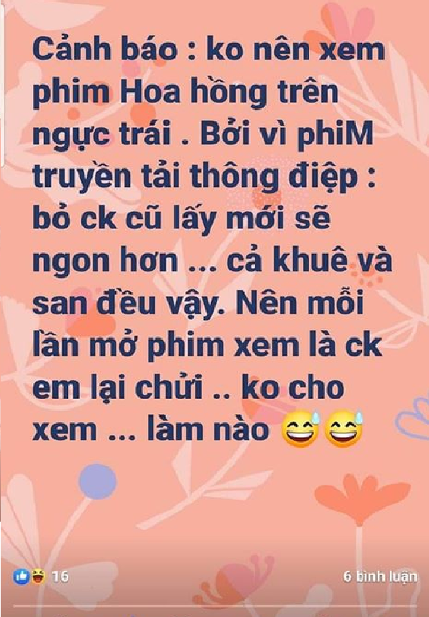 Khuê - San kiếm mối ngon sau ly dị, hội ông chồng vội tẩy chay Hoa Hồng Trên Ngực Trái, sợ vợ xem phim lại học đòi - Ảnh 3.