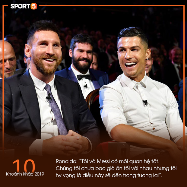 10 khoảnh khắc bóng đá châu Âu đẹp nhất năm 2019: Ronaldo mời Messi ăn tối, Son Heung-min chắp tay xin lỗi CĐV - Ảnh 1.