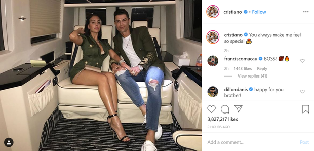 Bỏ ngoài tai tin đồn nhắn tin với gái lạ, Ronaldo khiến các fan tan chảy bằng câu nói ngọt ngào dành cho cô người yêu nóng bỏng - Ảnh 1.