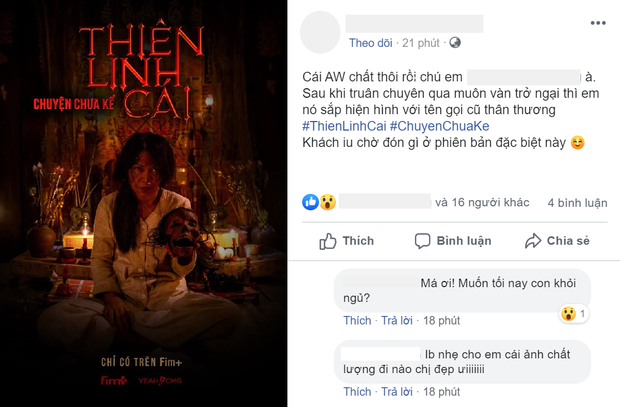 Thiên Linh Cái hồi sinh dưới dạng web drama, poster cầm đầu lâu đáng sợ hơn cả bản chiếu rạp? - Ảnh 2.