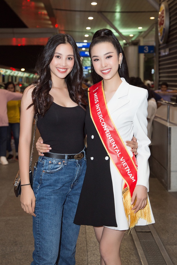 Hội chị em toàn Hoa hậu, Á hậu tiễn Thúy An lên đường đến Ai Cập thi Miss Intercontinental: Visual sáng bừng cả sân bay - Ảnh 5.