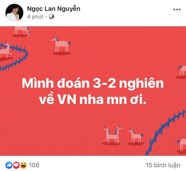 Ngọc Lan, Ngô Kiến Huy và loạt sao Vbiz dành lời động viên U22 Việt nam trước bàn thua trong hiệp 1, vỡ oà trước chiến thắng gỡ hoà với Thái Lan - Ảnh 2.