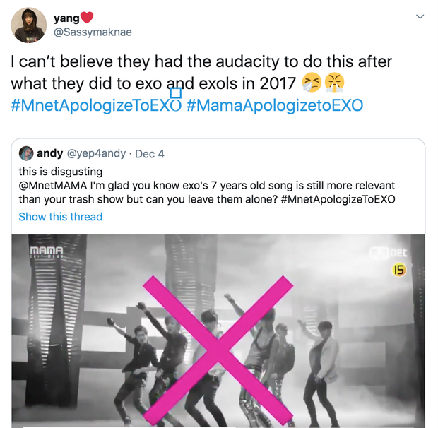 Sau MAMA 2019, fan phẫn nộ trending hashtag và yêu cầu Mnet xin lỗi EXO vì cả lỗi mới lẫn sự đối xử bất công từ 2 năm trước - Ảnh 5.