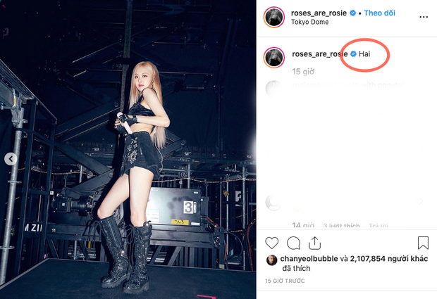 Rosé (BLACKPINK) đăng ảnh thần thái ngút ngàn rinh ngay triệu like, nhưng dòng trạng thái tiếng Việt kèm theo mới gây bão - Ảnh 3.