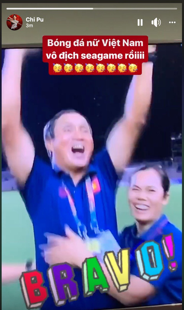 Đặng Thu Thảo, Chi Pu cùng dàn sao Vbiz vỡ oà hạnh phúc khi tuyển nữ Việt Nam giành HCV SEA Games 30 - Ảnh 2.
