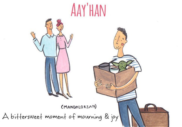 Tan chảy bộ tranh thể hiện lời yêu thương độc quyền của các ngôn ngữ trên thế giới, không thể dịch sang bất kỳ thứ tiếng nào - Ảnh 3.