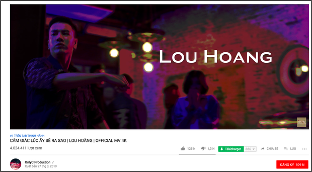 Sau gần 4 ngày ra mắt, MV drama của Lou Hoàng leo thẳng Top 1 Trending Youtube - Ảnh 2.