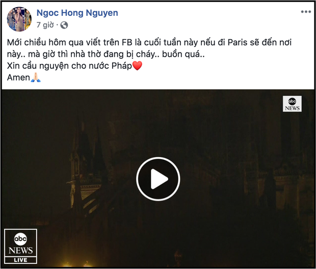 Sao Việt đau xót cầu nguyện trước cảnh tượng Nhà thờ Đức Bà Paris chìm trong biển lửa - Ảnh 11.