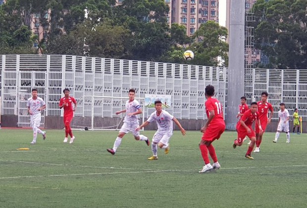 U18 Việt Nam thắng kịch tính U18 Singapore nhờ quả 11m ở phút 89 - Ảnh 1.