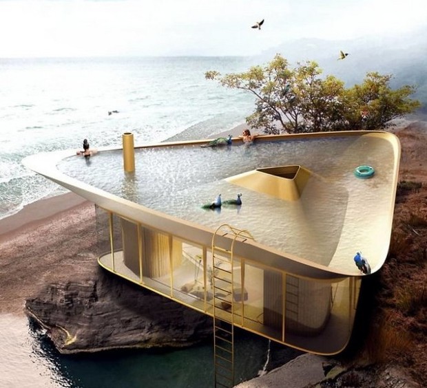 Cần gì phải ra biển tắm khi bạn có thể ngụp lặn ngay trên nóc nhà với ý tưởng thiết kế độc lạ này - Ảnh 5.