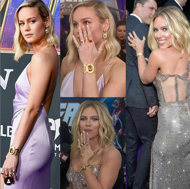 Hai mỹ nhân Scarlett Johansson - Brie Larson cùng khoe bộ đá vô cực lồng lộn giữa thảm tím Endgame, Thanos chắc đang nóng mặt! - Ảnh 4.