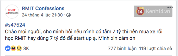Đúng là trường con nhà giàu nhất nhì Việt Nam, sinh viên RMIT lên Confessions hỏi mua BMW hay Merc để đi học, nhà có 7 tỷ thì làm gì? - Ảnh 17.