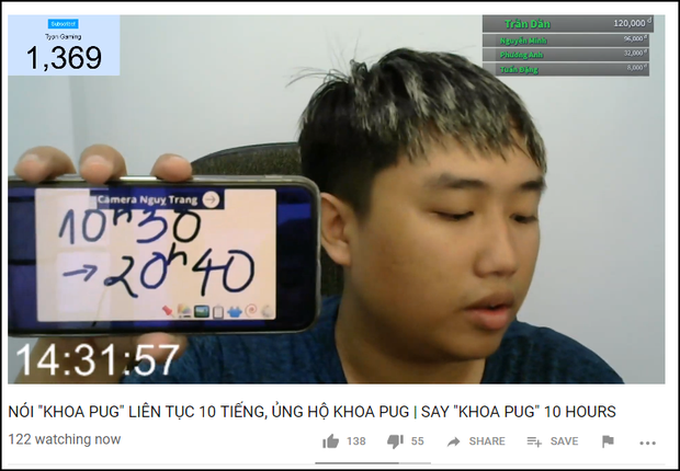 YouTuber quyết tâm hô Khoa Pug 10 tiếng liên tục không nghỉ để ủng hộ idol - Ảnh 2.
