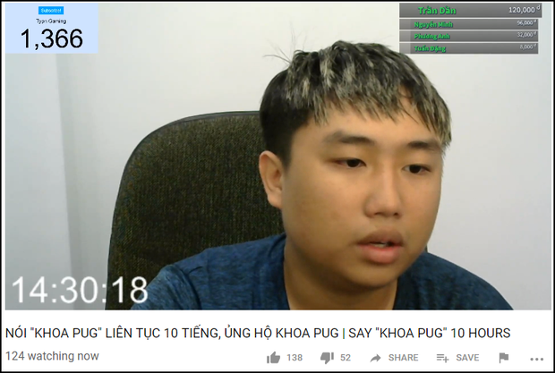 YouTuber quyết tâm hô Khoa Pug 10 tiếng liên tục không nghỉ để ủng hộ idol - Ảnh 1.