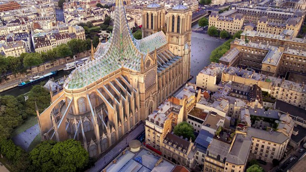 Một nhà thiết kế mạnh dạn đề xuất biến Nhà thờ Đức Bà Paris thành “Khu vườn trên mây”, phần mái có thể trồng tới 21 tấn rau củ - Ảnh 4.
