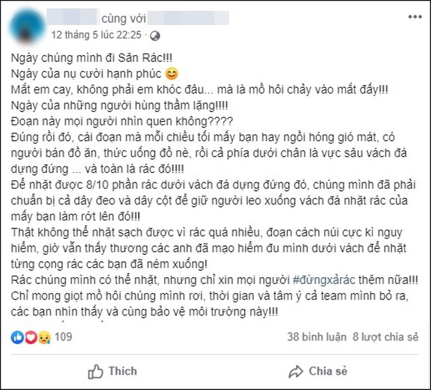 Nhóm bạn trẻ đu dây dọn rác tại vách đá ven biển Nha Trang: Chúng mình không làm để được khen, chỉ thấy hạnh phúc mà thôi - Ảnh 1.