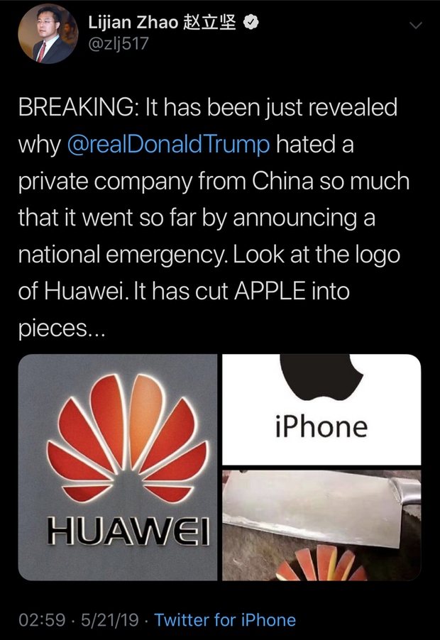 Tâng bốc Huawei và chế giễu Apple nhưng nhân vật mạnh mồm này lại vẫn dùng iPhone? - Ảnh 2.