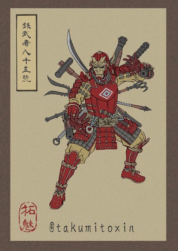 Nghệ sĩ Nhật Bản tái hiện các siêu anh hùng Marvel dưới phong cách nghệ thuật dân gian thời Edo - Ảnh 1.