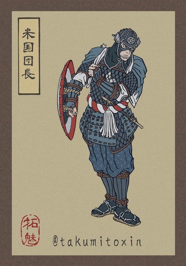 Nghệ sĩ Nhật Bản tái hiện các siêu anh hùng Marvel dưới phong cách nghệ thuật dân gian thời Edo - Ảnh 2.