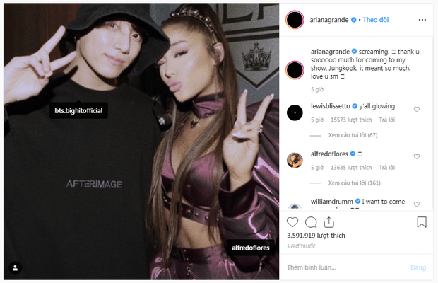 A thank you photo, but do fans have the right to hope for a collaboration between Ariana Grande and BTS? - Photo 4.