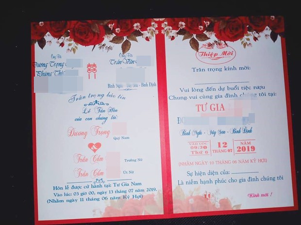Sự thật tấm thiệp mời ghi tên chú rể và 2 cô dâu là chị em ruột ở Bình Định khiến nhiều người bức xúc - Ảnh 1.