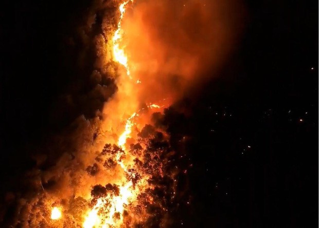 Cháy rừng kinh hoàng ở Hà Tĩnh đe doạ nhiều nhà dân, hàng trăm người nỗ lực dập lửa gần 10 tiếng đồng hồ - Ảnh 3.