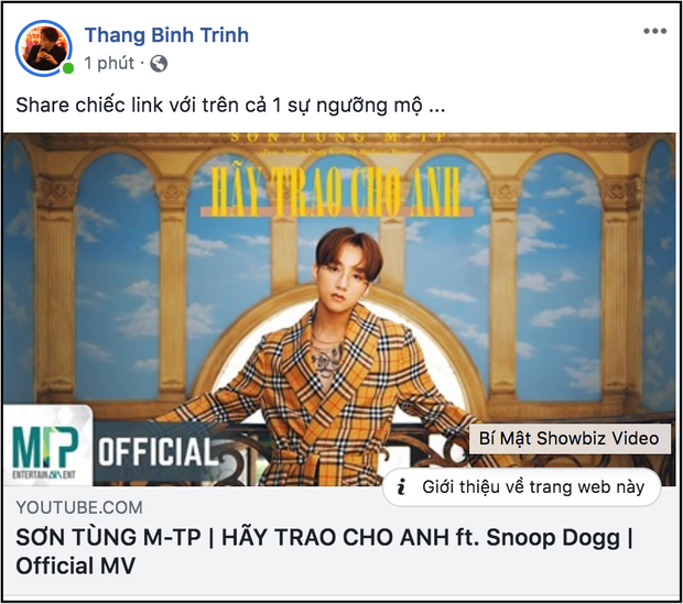 Hàng loạt sao Việt đứng ngồi không yên trước MV Hãy trao cho anh, kể cả người từng mỉa mai Sơn Tùng cũng phải ủng hộ - Ảnh 1.