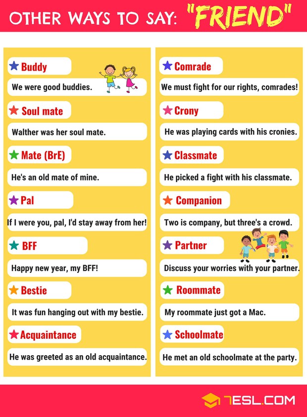 Học thêm những từ này để biết Friend không phải là từ duy nhất trong tiếng Anh mô tả về sắc thái bạn bè - Ảnh 1.