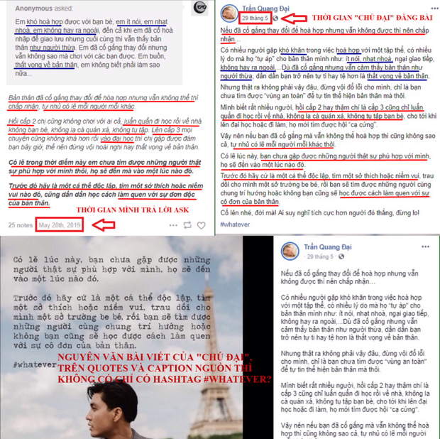 Hay đăng quotes deep ngôn tình cũng có ngày Quang Đại bị “phốt” ăn cắp chất xám, vay mượn cảm xúc của người khác biến nó thành của mình? - Ảnh 5. Hay đăng quotes deep ngôn tình cũng có ngày Quang Đại bị “phốt” ăn cắp chất xám, vay mượn cảm xúc của người khác biến nó thành của mình? - Ảnh 5.