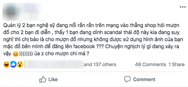 Founder 1 thương hiệu thời trang tố quản lý của 2 bạn nghệ sỹ đang nổi rần rần mượn đồ với thái độ lồi lõm? - Ảnh 1. Founder 1 thương hiệu thời trang tố quản lý của 2 bạn nghệ sỹ đang nổi rần rần mượn đồ với thái độ lồi lõm? - Ảnh 1.