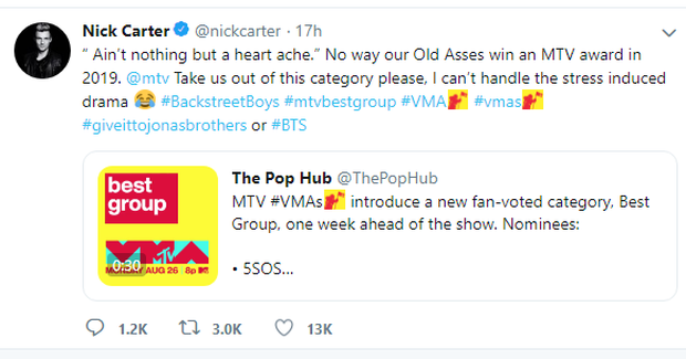 Biến căng đét: Backstreet Boys yêu cầu rút tên ra khỏi đề cử VMAs khi được đề cử chung với BTS và BLACKPINK? - Ảnh 1.