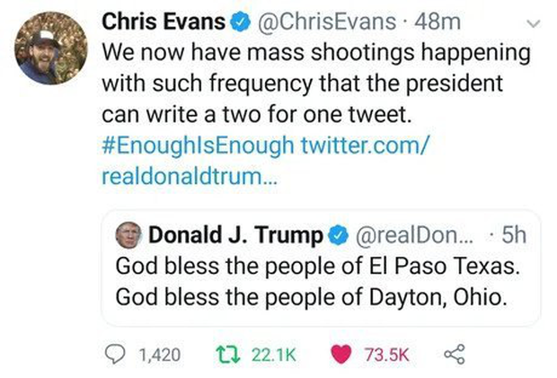 Một câu tweet nhưng 2 nội dung của Tổng thống Trump làm cả thế giới nhận ra nước Mỹ đang hứng chịu quá nhiều vụ xả súng - Ảnh 1.
