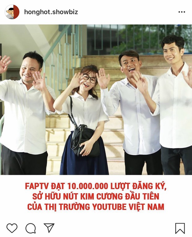 HOT: FAP TV - nhóm hài đầu tiên ở Việt Nam xác lập kỷ lục nút kim cương với 10 triệu lượt theo dõi trên Youtube! - Ảnh 1.
