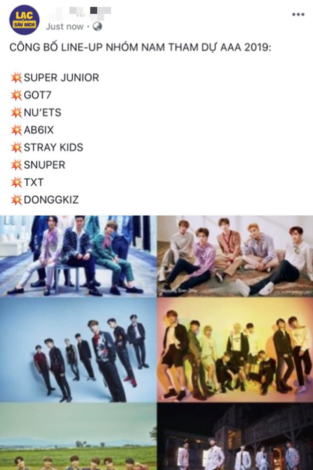 Rần rần tin xác nhận dàn line-up idol nam đổ bộ AAA 2019, nhưng nguồn tin lộ từ các fanpage Kpop còn BTC AAA 2019 đâu rồi? - Ảnh 3. Rần rần tin xác nhận dàn line-up idol nam đổ bộ AAA 2019, nhưng nguồn tin lộ từ các fanpage Kpop còn BTC AAA 2019 đâu rồi? - Ảnh 3.