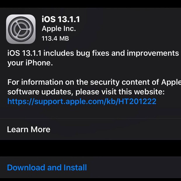 Apple lại tung ra iOS 13.1.1: Update ngay để pin iPhone trâu hơn, không lo nóng máy cháy bugi - Ảnh 1.