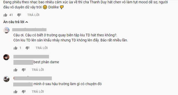 Thanh Duy gây tranh cãi khi hát chen ngang vào tiết mục Audition của Bảo Thy khiến khán giả tụt mood - Ảnh 4. Thanh Duy gây tranh cãi khi hát chen ngang vào tiết mục Audition của Bảo Thy khiến khán giả tụt mood - Ảnh 4.
